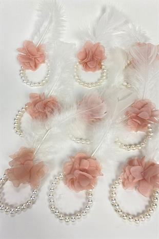 الجملة مسحوق الريشة اللؤلؤ وصيفه الشرف سوار 10 قطعة