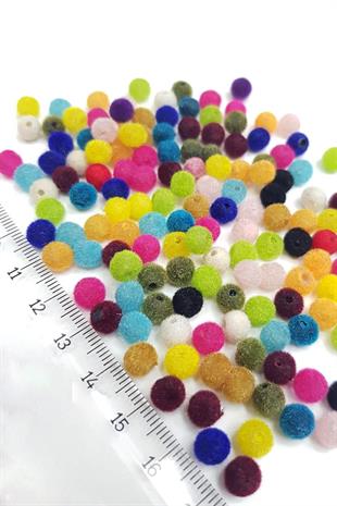الجملة الخرز المخملية الملونة 6 ملم