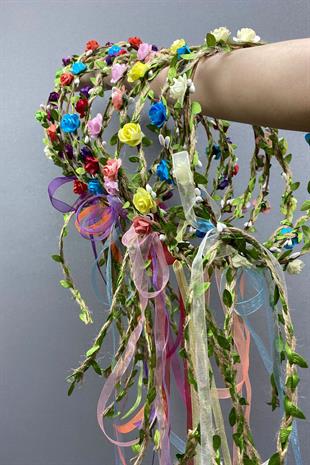 الجملة ورقة ملونة روز وأوراق تاج العروسة وهدية تاج الأطفال 10 قطعة