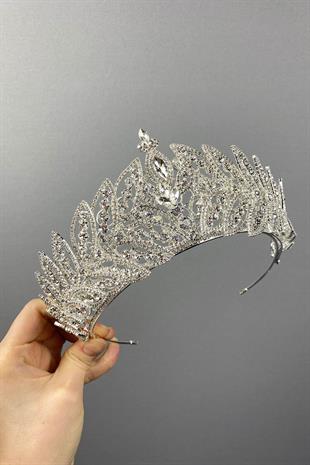 Wholesale Roman High Stone Bridal Crown