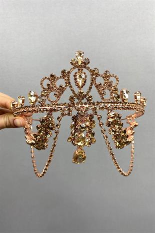 الجملة روز اللون Hürrem تاج الحناء الزفاف