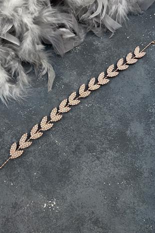 الجملة روز اللون ورقة عزر بيلا ملحقات الشعر الزفاف