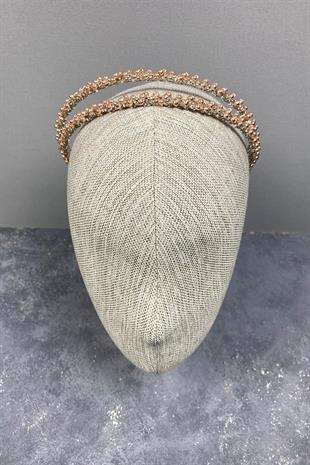 الجملة تصميم روز مطرز اليدوية الداليا صف مزدوج تاج الزفاف