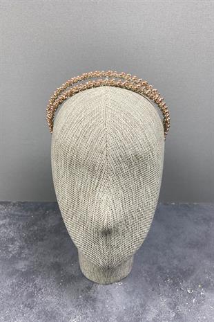 الجملة تصميم روز مطرز اليدوية الداليا صف مزدوج تاج الزفاف