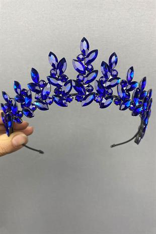 الجملة ساكس الأزرق سوبرا الزفاف تاج الحناء والأقراط