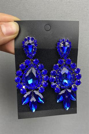 الجملة ساكس الأزرق سوبرا الزفاف تاج الحناء والأقراط