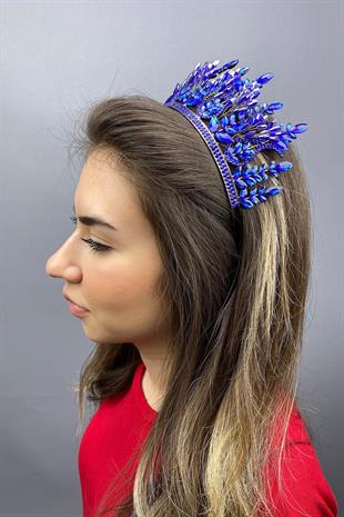 الجملة ساكس الأزرق مجموعة نموذج الزفاف تاج الحناء