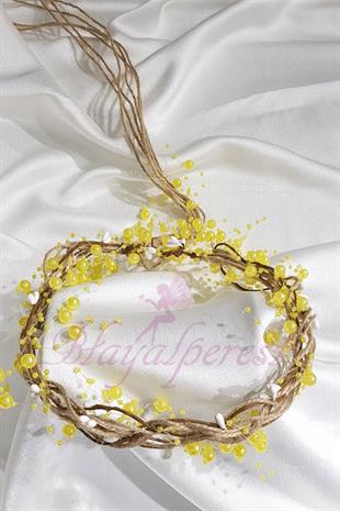 الجملة الأصفر بيرل الخوص التاج