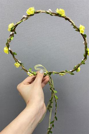 الجملة ورقة صفراء روز وأوراق التاج وصيفه الشرف وهدية الأطفال التاج