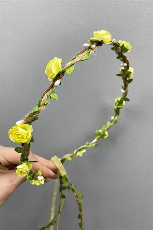 الجملة ورقة صفراء روز وأوراق التاج وصيفه الشرف وهدية الأطفال التاج