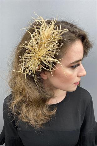 الجملة الأصفر كريستال مطرز و أشعث الشعر التبعي