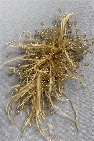 الجملة الأصفر كريستال مطرز و أشعث الشعر التبعي