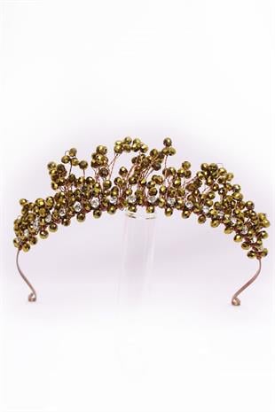 الجملة الأصفر كريستال الأميرة نموذج تاج الزفاف