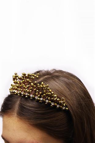 الجملة الأصفر كريستال الأميرة نموذج تاج الزفاف