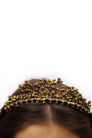 الجملة الأصفر كريستال الأميرة نموذج تاج الزفاف