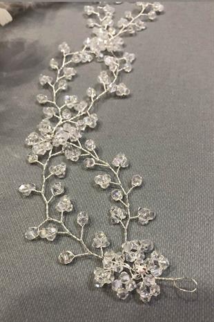 Wholesale Transparent Spring Branch Crystal Hair and Turban Accessory