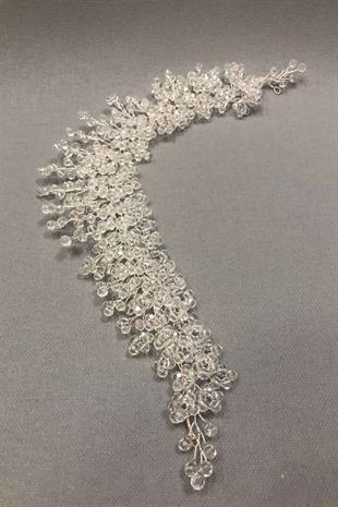 الجملة كريستال شفاف مطرز الشعر والإكسسوارات الحجاب