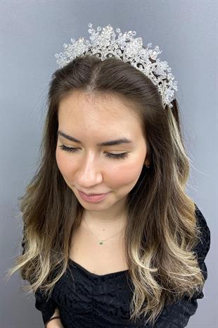 الجملة الكريستال الشفاف Jabbah تاج الزفاف