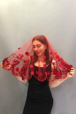 الجملة بريق الزهور الزفاف الحجاب الوجه