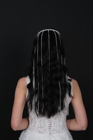 الجملة كريستال تسلسلي مطرز ملحقات الشعر الزفاف