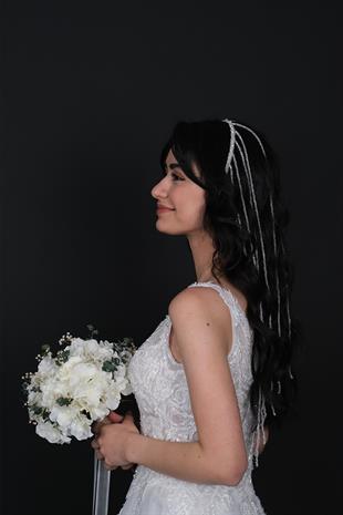 الجملة كريستال تسلسلي مطرز ملحقات الشعر الزفاف