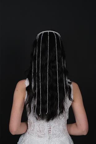 الجملة كريستال تسلسلي مطرز ملحقات الشعر الزفاف