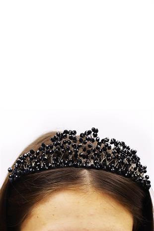 الجملة الأسود مطرز الأميرة نموذج تاج الزفاف