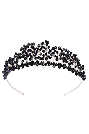 الجملة الأسود مطرز الأميرة نموذج تاج الزفاف