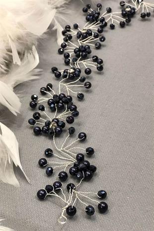 الجملة زهرة كريستال الشعر الأسود والإكسسوارات العمامة