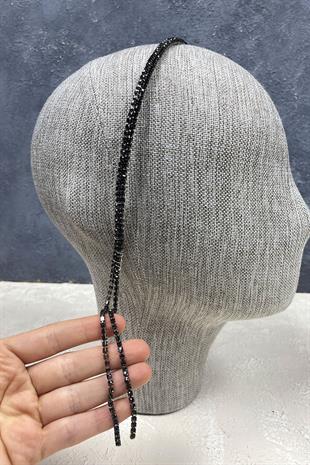 الجملة الأسود صف مزدوج المتدلية الزفاف تاج الشعر التبعي