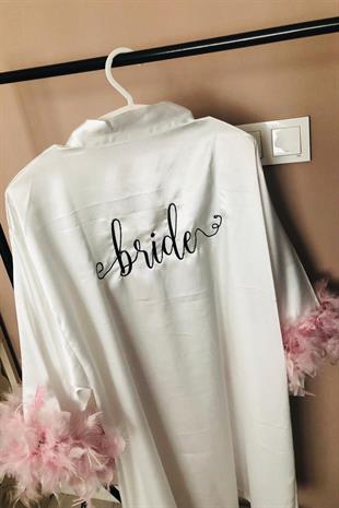 الجملة السوداء العروس الريشة المطرزة ثوب