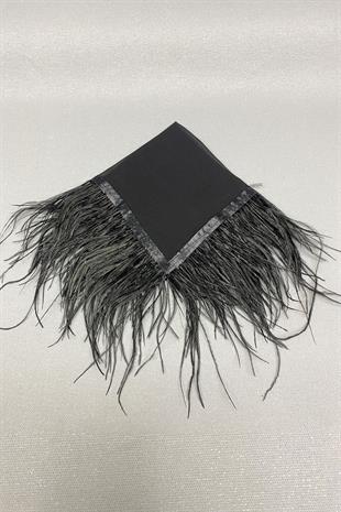 الجملة منديل الزفاف الريشة السوداء هالاي