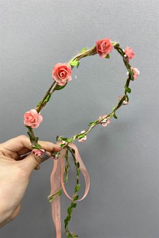 الجملة ورق السلمون روز وأوراق التاج وصيفة الشرف وتاج الأطفال هدية