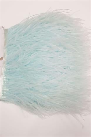 الجملة ريش النعام الأخضر المائي 1 متر