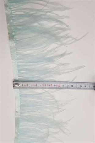 الجملة ريش النعام الأخضر المائي 1 متر