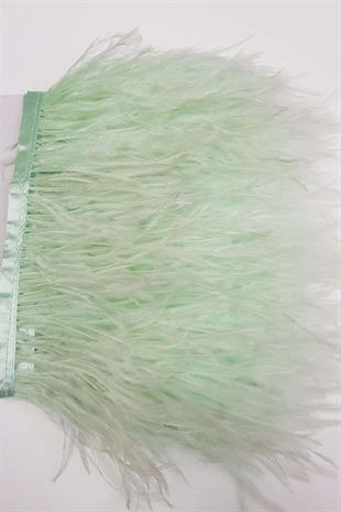 الجملة ريش النعام الأخضر المائي 1 متر