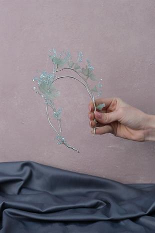 الجملة المياه الخضراء البسيطة تصميم خاص الزهور الزفاف الحناء تاج