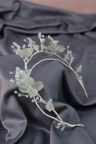 الجملة المياه الخضراء البسيطة تصميم خاص الزهور الزفاف الحناء تاج