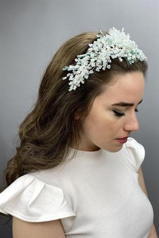 Wholesale Water Green Rastaban Crystal Stone Henna and Bridal Crown