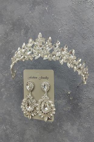 الجملة سوبرا نموذج تاج الزفاف وإسقاط الأقراط حجر المكوك