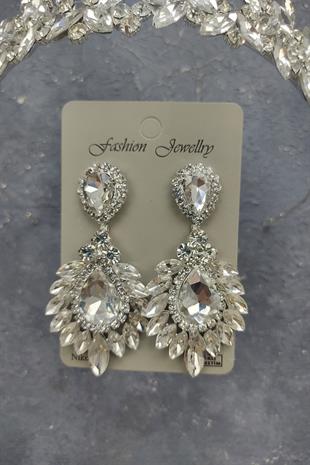 الجملة سوبرا نموذج تاج الزفاف وإسقاط الأقراط حجر المكوك