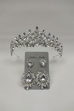 الجملة سوبرا نموذج تاج الزفاف وإسقاط الأقراط حجر المكوك