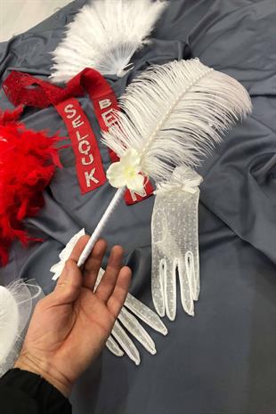 الجملة فروي ديف ، قلم رصاص ، قبعة الزفاف ، اسمه حزام ، مروحة ، مجموعة القفازات