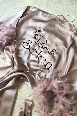 الجملة ريشة مطرزة ثوب العروس شخصية