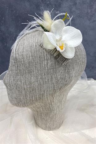 الجملة شعر الأوركيد بتمشيط الزفاف التبعي مشبك شعر