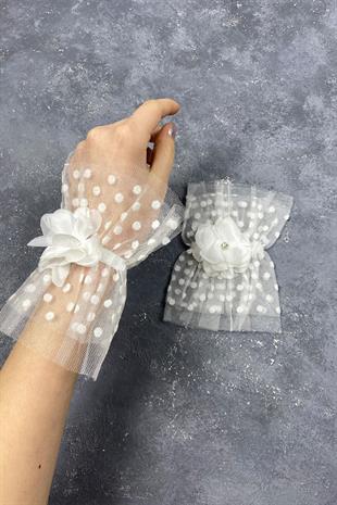 Vera Taşlı Çift Bileklik Gelin Aksesuarı