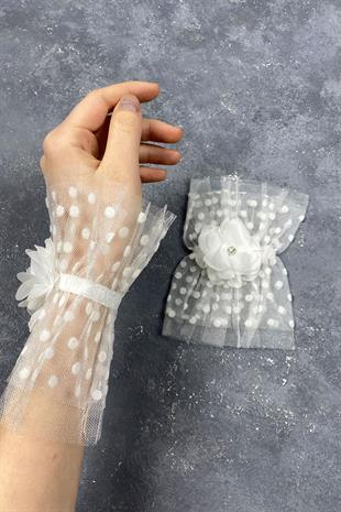 Vera Taşlı Çift Bileklik Gelin Aksesuarı