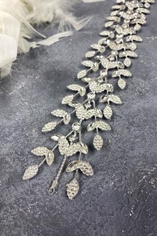 الجملة ورقة نمط متفرعة الزجاج حجر الزفاف ملحقات الشعر