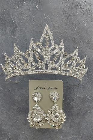 الجملة ورقة تاج الزفاف نموذج وإسقاط الأقراط حجر المكوك