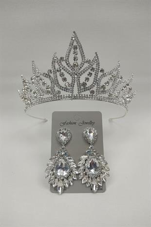 الجملة ورقة تاج الزفاف نموذج وإسقاط الأقراط حجر المكوك